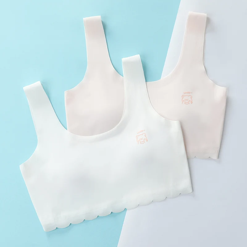 Seamless Bra For Kids Girls 14 Year Old Girls Underwear Without Steel Ring Comfort Bra For Teen Girls Children Vest