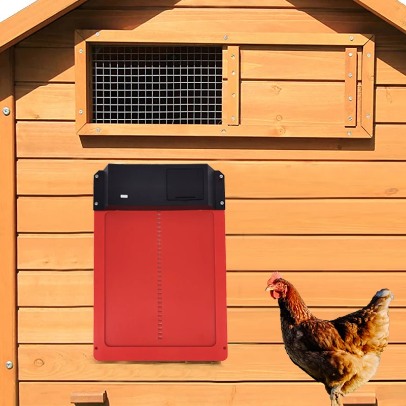 Automatic Chicken Coop Door With Light Sensor Durable Plastic Easy Installation for Small Pets