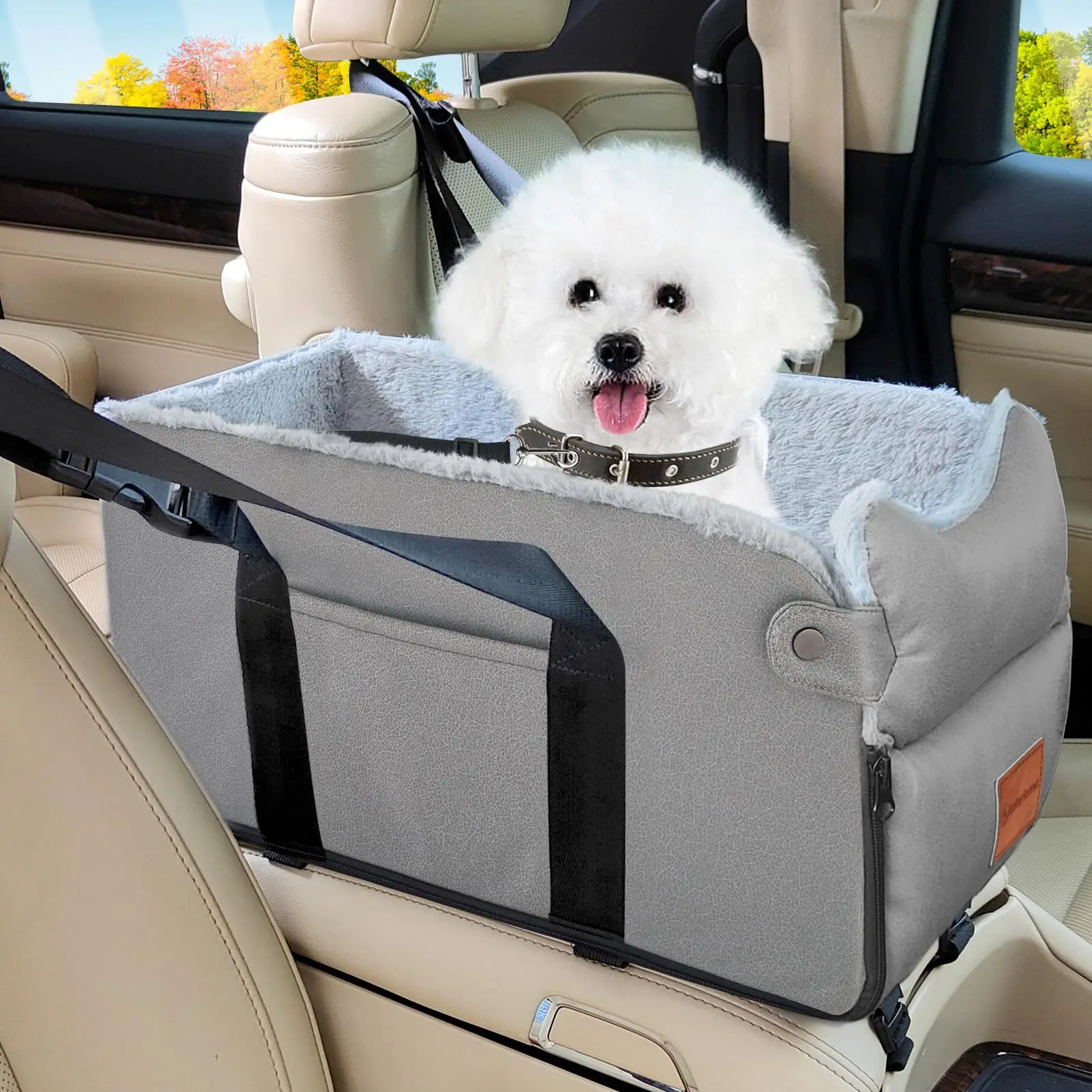 Customized logo folding front and back cover bag pet hammock dog booster seat car seat dog car seat for cars