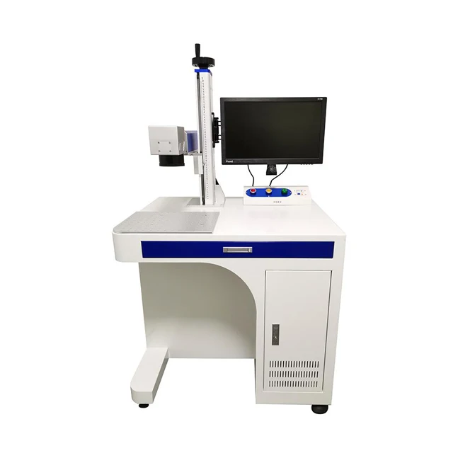 Visual Position Laser Marking Machine 20W 30W Fiber Laser Marker with Conveyor Belt