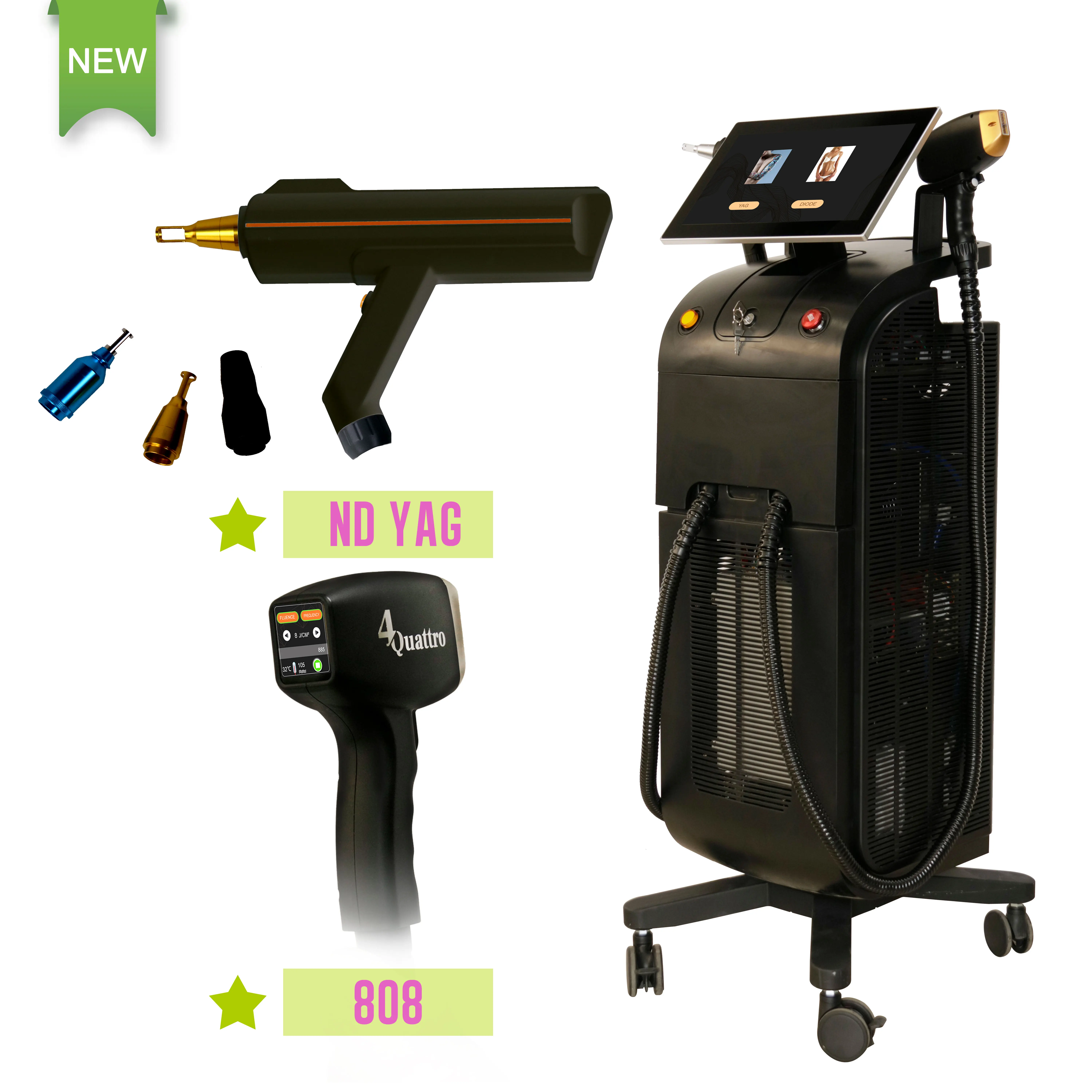 Weifang KM  2 in 1 diode laser hair removal and tattoo removal nd yag laser