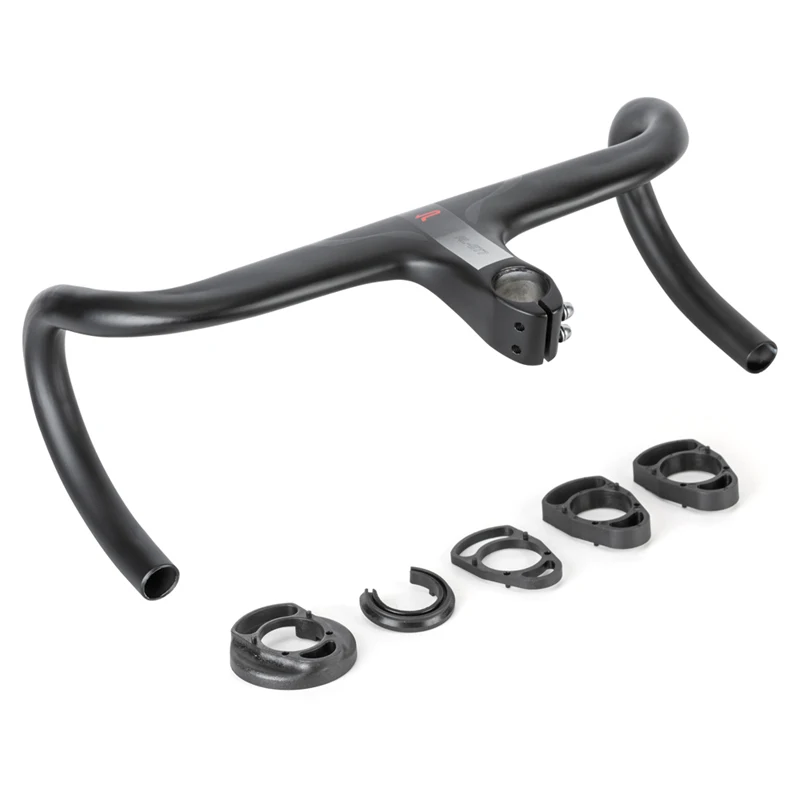 Promend Integrated  Bicycle Handlebar Road Bike One Piece Aluminum  Racing Handlebar Stem Inner Wire 700C Gravel Bike 420/400