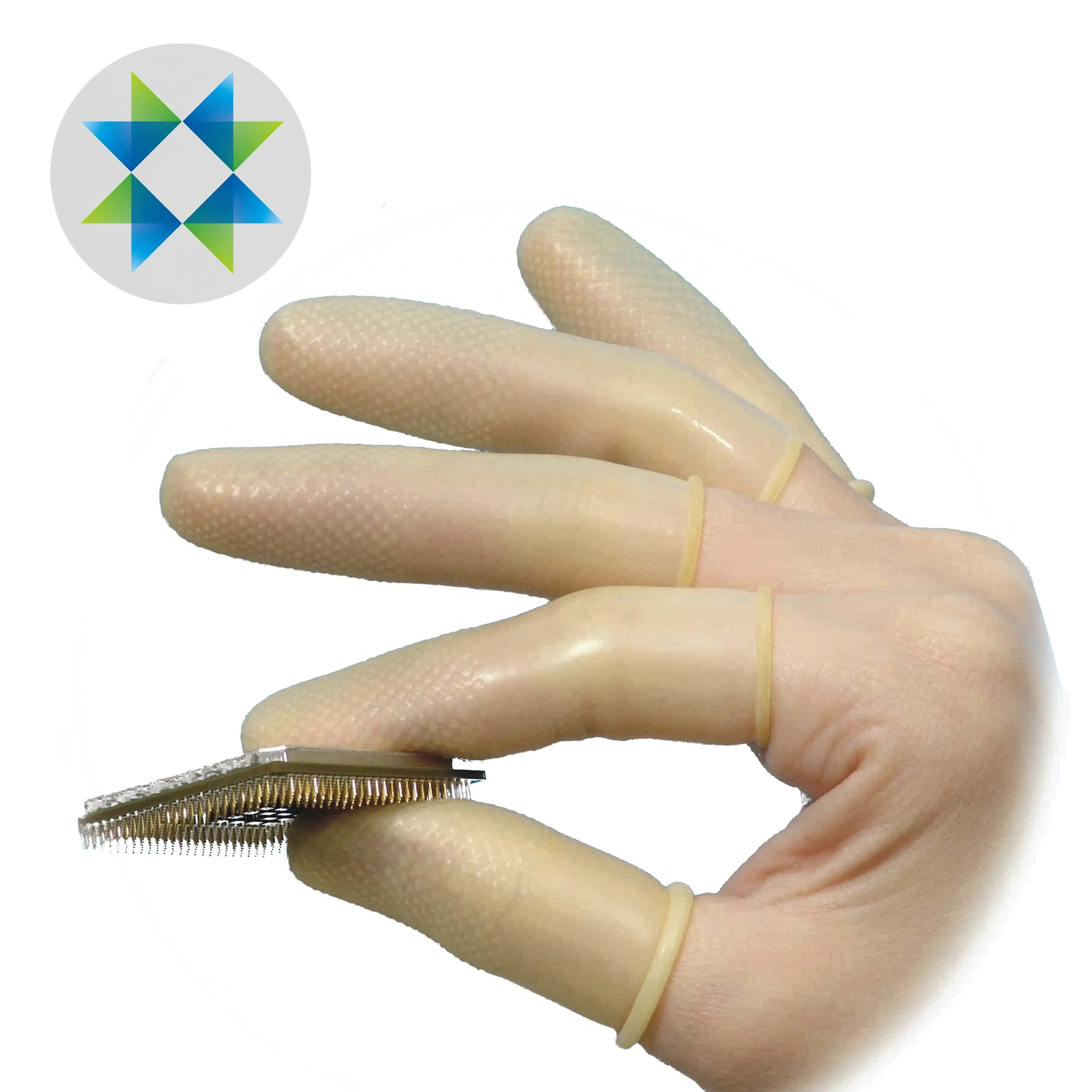 SKPURE SELEN high level natural latex yellow color textured powder free Cleanroom finger cot finger stall