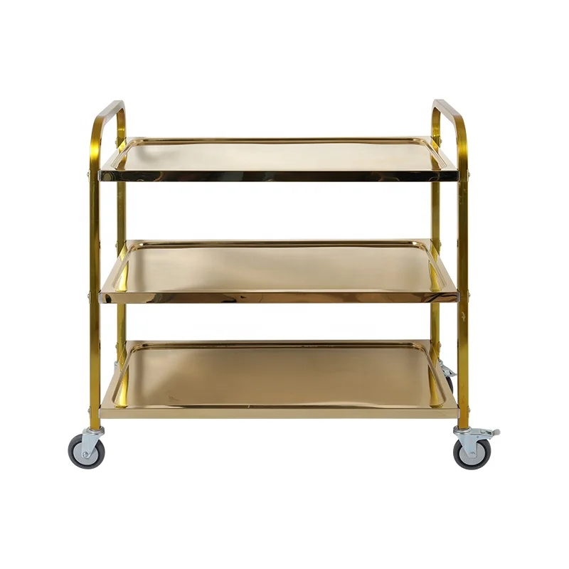 Restaurant Trading Hot Sale Hotel Stainless Steel Housekeeping Service Trolley Cart For Cleaning