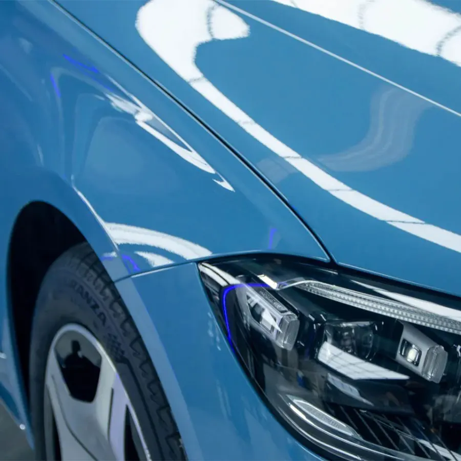 KDPPF 10 Years Warranty Anti Scratch Color TPU PPF Fade Proof Invisible Not Leave Glue Azure Blue Car Wrap