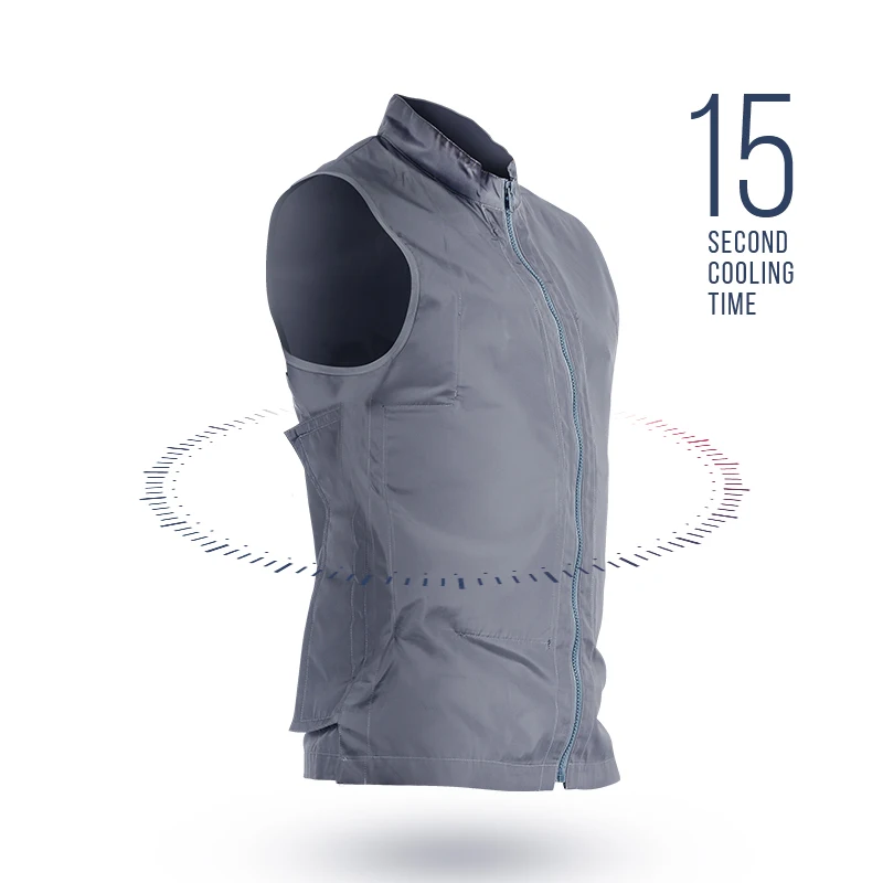 1.5 Litre Ice Water Circulating air Cooling Vest Gray Fanny Bag (USB Battery not Included)