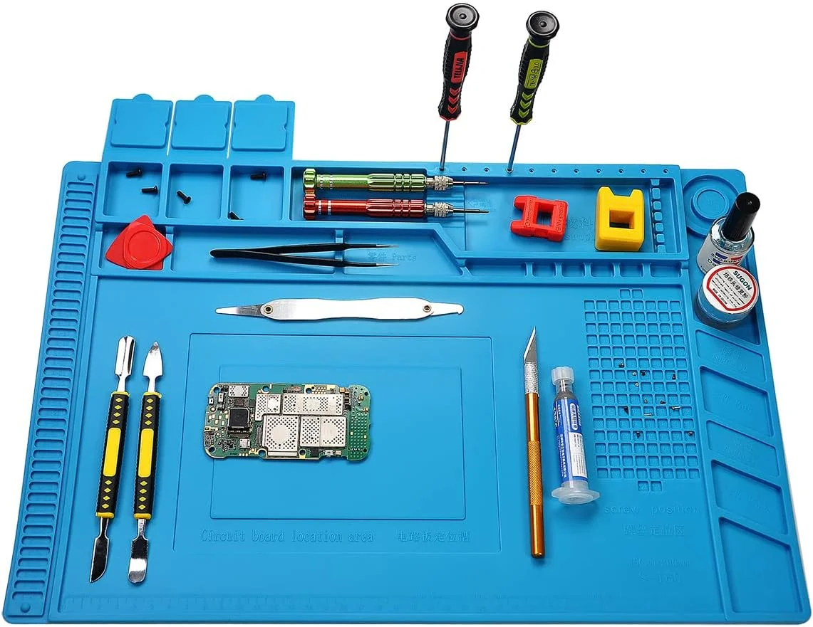 Антистатический электронный ремонтный коврик для BGA и Gun Iron Workbench сотовый телефон ноутбук силиконовый пайки