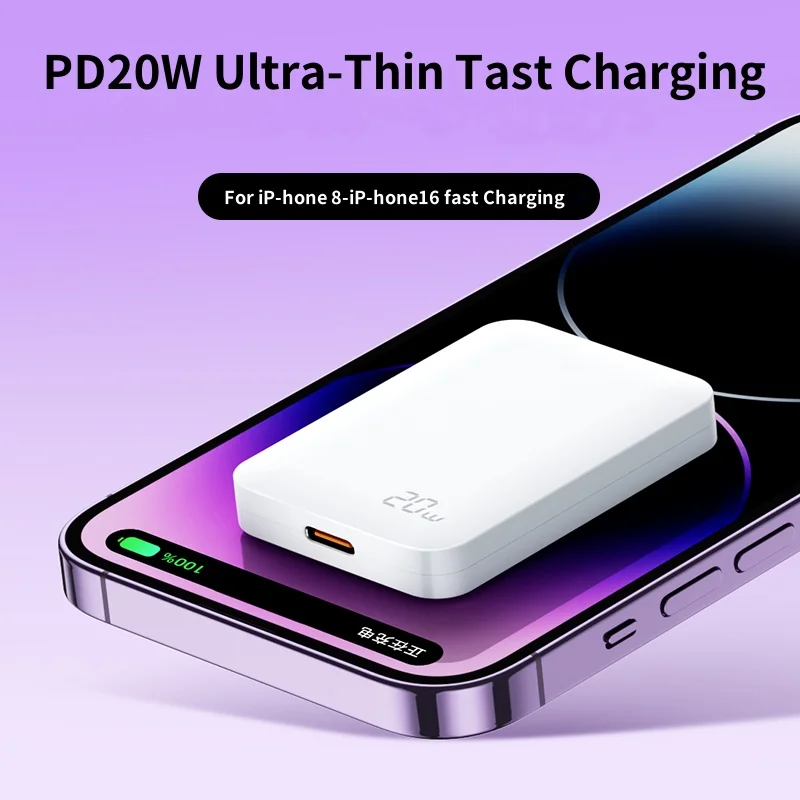Thin flat travel chargers GaN PD20W USB C fast Charger PD Fast Charger with Foldable Plug Compatible with iPPhone cell phone pad