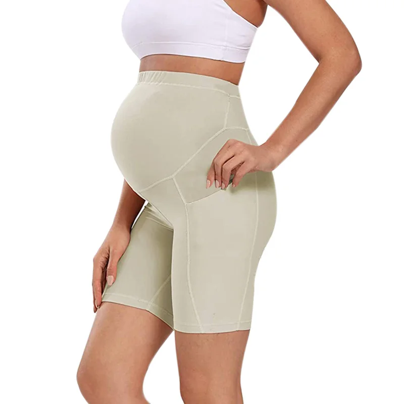 
Women Yoga Sports Shorts High Waist Large Size Stomach Lift Maternity Sports Shorts 
