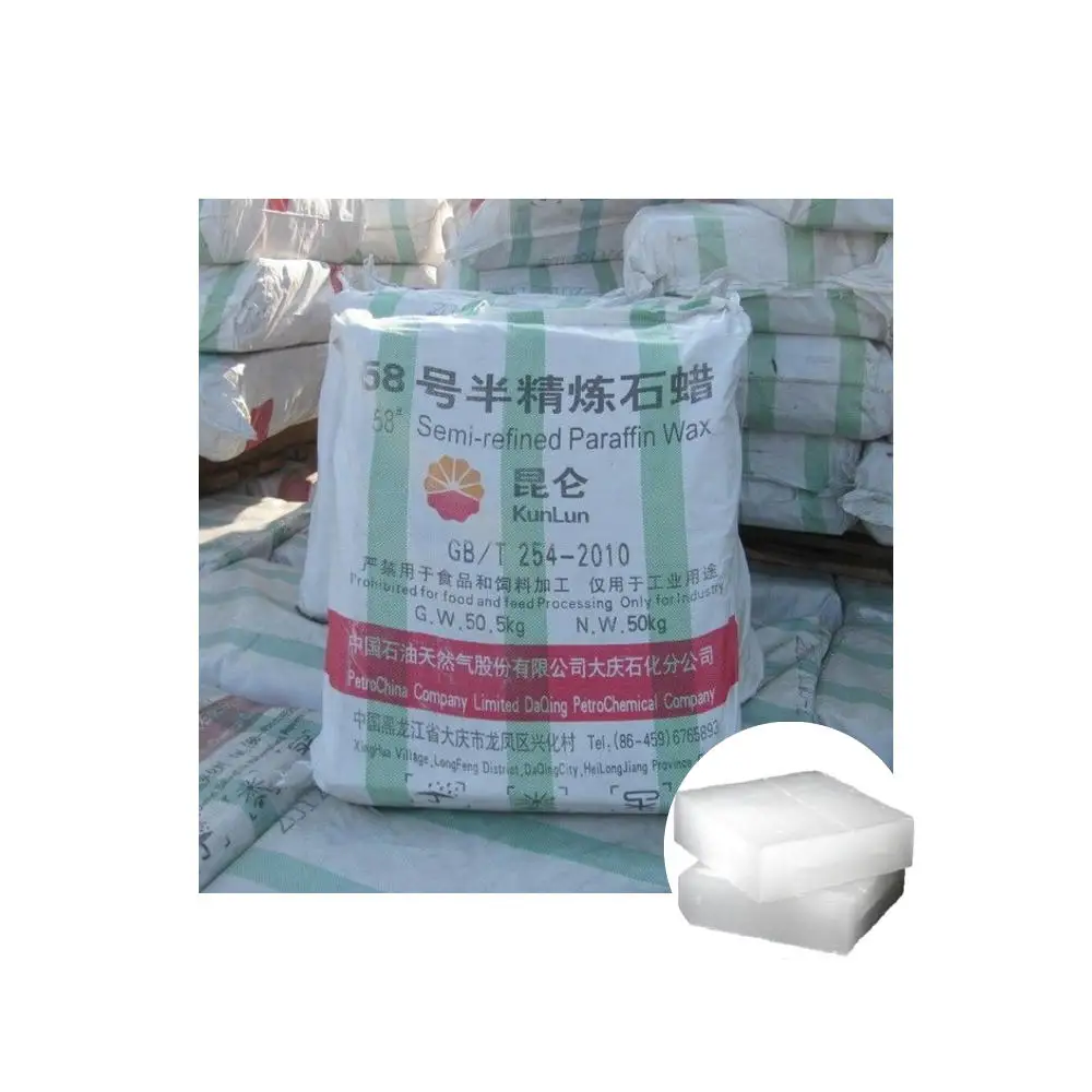 Fully refined paraffin wax 5860 wax paraffin kun lun 58/60 flakes candle