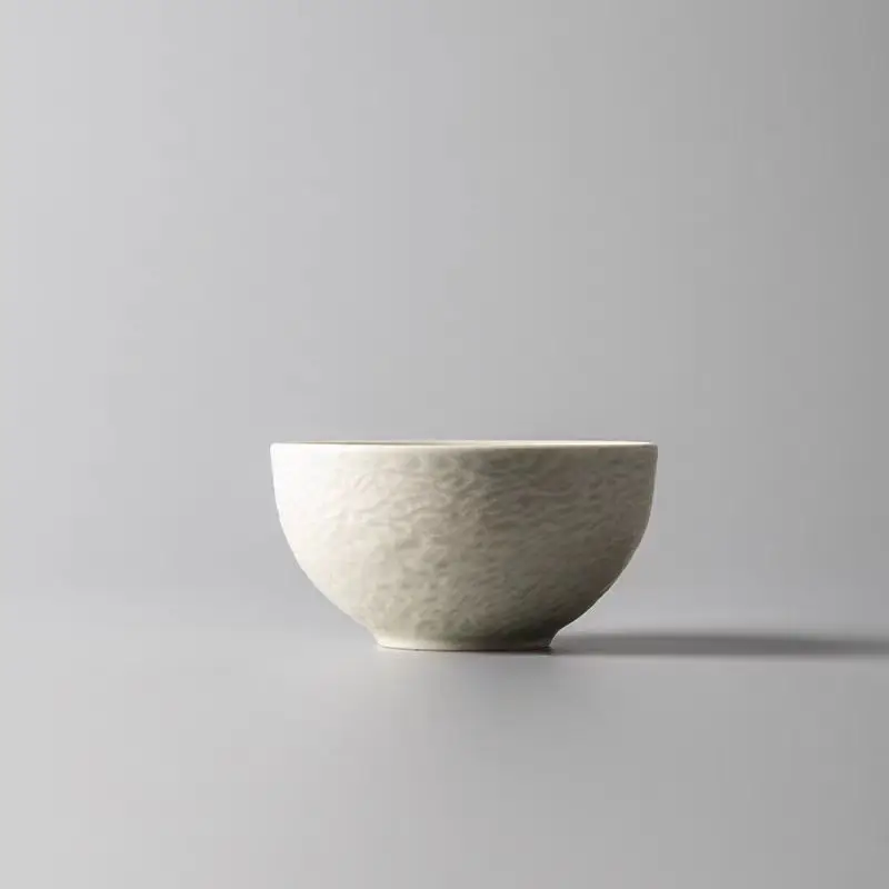Japanese high quality but low price and high level simple modern style light green ceramic Stone rice bowl for home decor