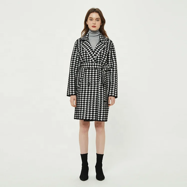 women winter belt thick knitted femme cardigan ladies coat logo custom sweater