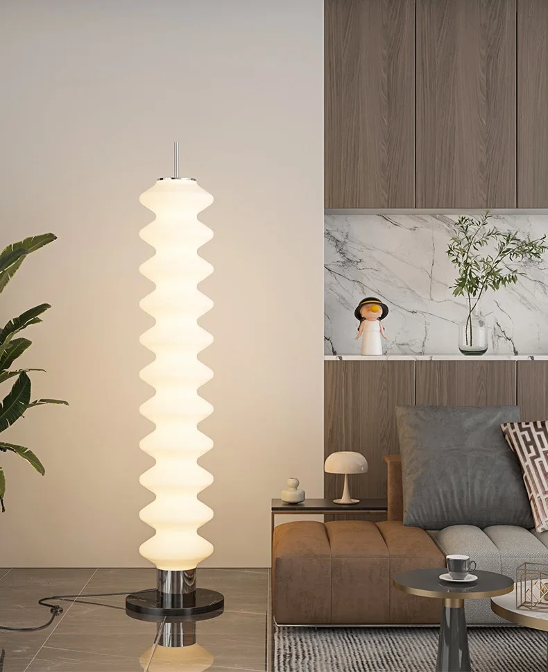 Danish Designer Sugar Gourd Living Room Sofa Bedroom Study Cream Air Atmosphere Lamp Upright Floor Lamp