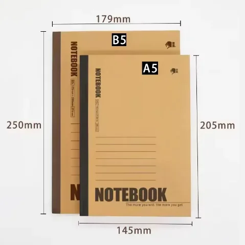 Wholesale Custom Logo School Supplies Lined Colored Exercise Books Agenda Journal Notebook