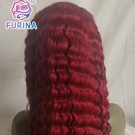 Wholesale unprocessed 100% raw virgin hairpiece 22inch curly human hair wigs 99# color preplucked human hair lace wig