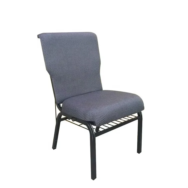 Fabric Metal Frame Auditoriums Seats Stackable Banquet Theater Furniture Church Dining Chairs