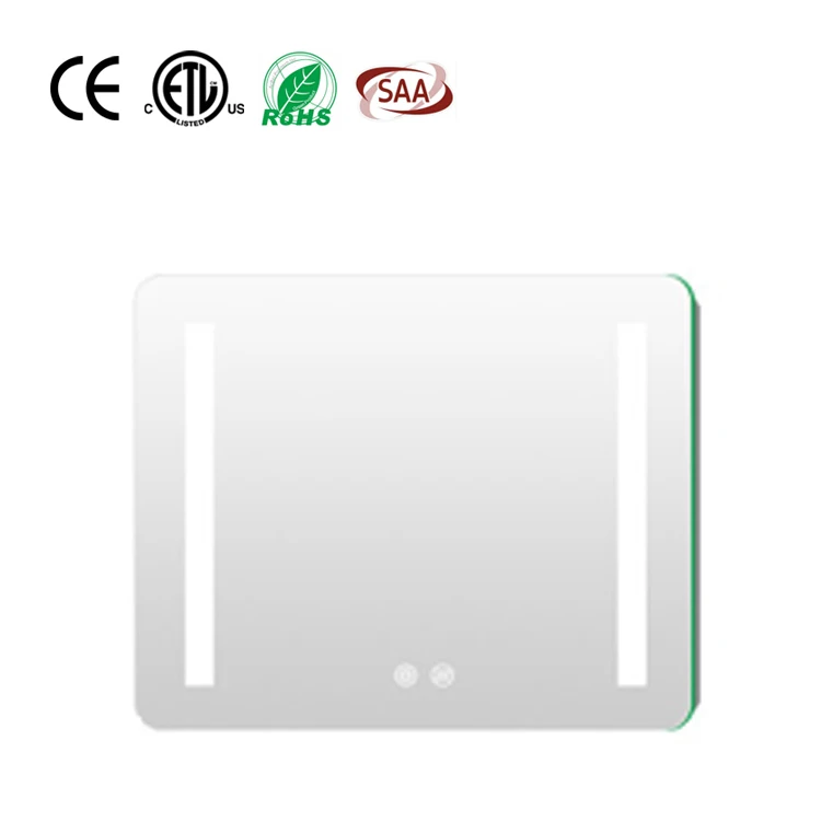 Frameless Touch Screen Mirror Bathroom Smart Mirror With Weather Forecast LED Date Time