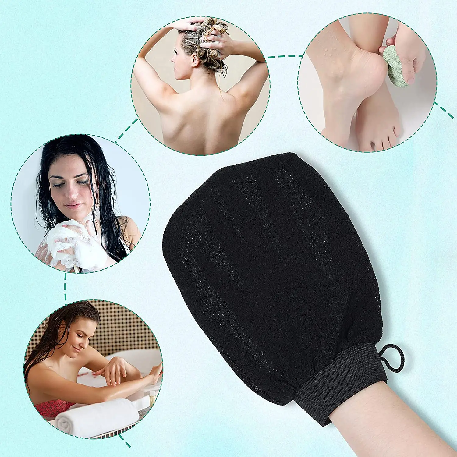 Отшелушивающие перчатки отшелушивающие двусторонние для чистки удаление омертвевшей кожи примесей удаления загара