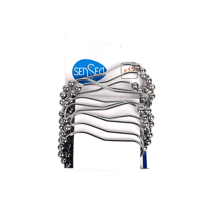 Modern Design Accessories Rolling Hook Stainless Steel Metal Shower Curtain Hooks