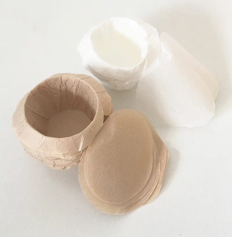 k cup filters with lid compostable paper filter in white and unbleached color