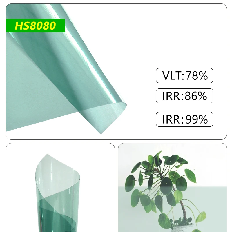 1.52*30M 2Mil  Vlt 80% Privacy Glass Tint Car Window Film Nano Ceramic Tint Film For Car Window