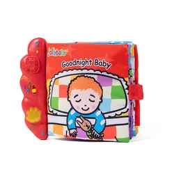 Jollybaby peekapoo music book series luxury kids gift hanging animal sound book push button early educational musical cloth book