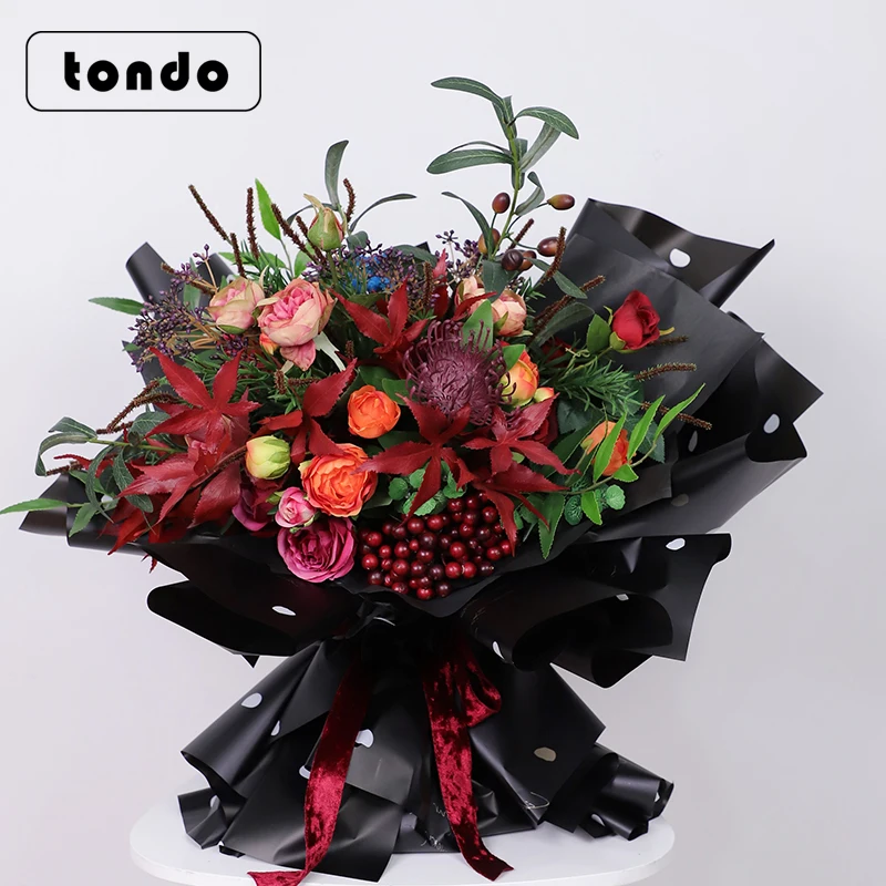 2021 Tondo 20sheet/bag Waterproof petal Pattern Korean Flower Wrapping Paper For Flower