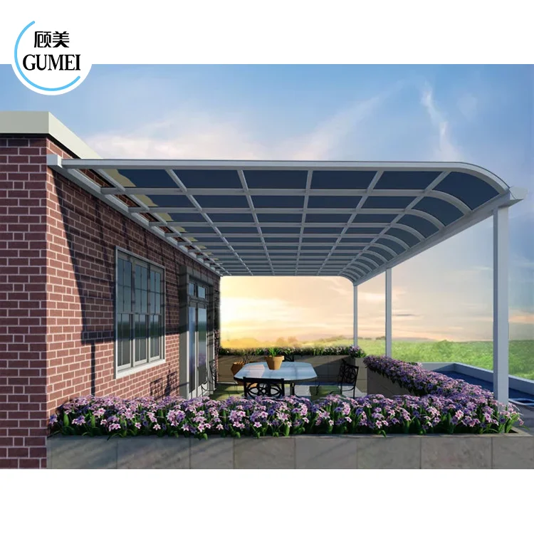 Hot Sale Outdoor Garden Canopy Roof Waterproof Polycarbonate Roof Awning Terrace Canopy