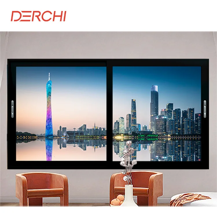 Kitchen window sliding glass window slide aluminum windows with flyscreen