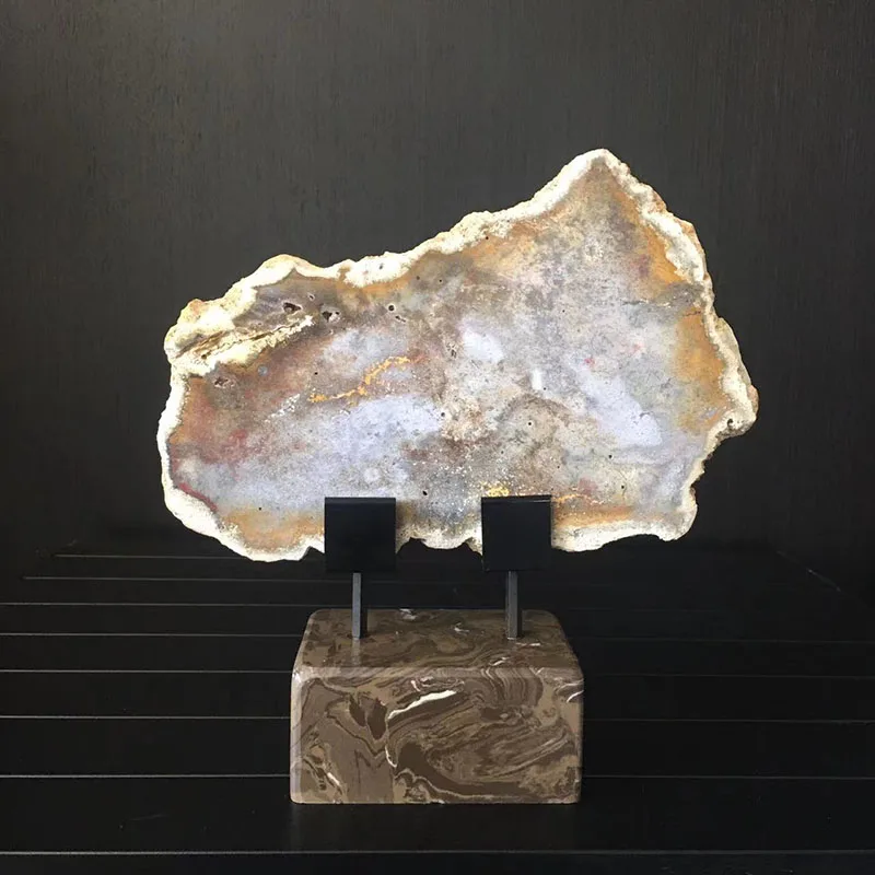 Wholesale natural polished wood fossil slab rough stone slice specimen ,petrified wood piece