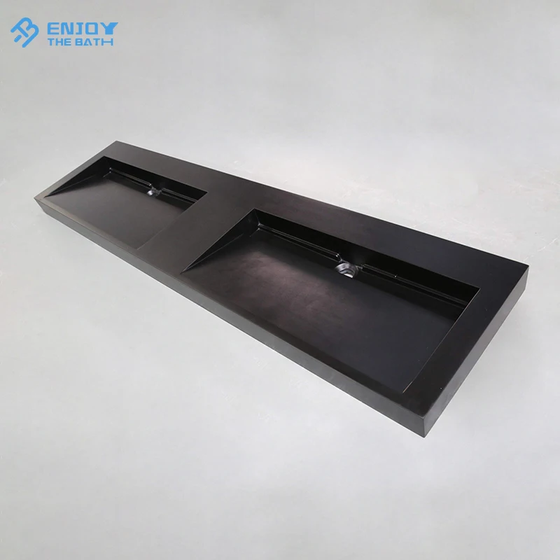 Acrylic stone basin wall hung trough vessel basin