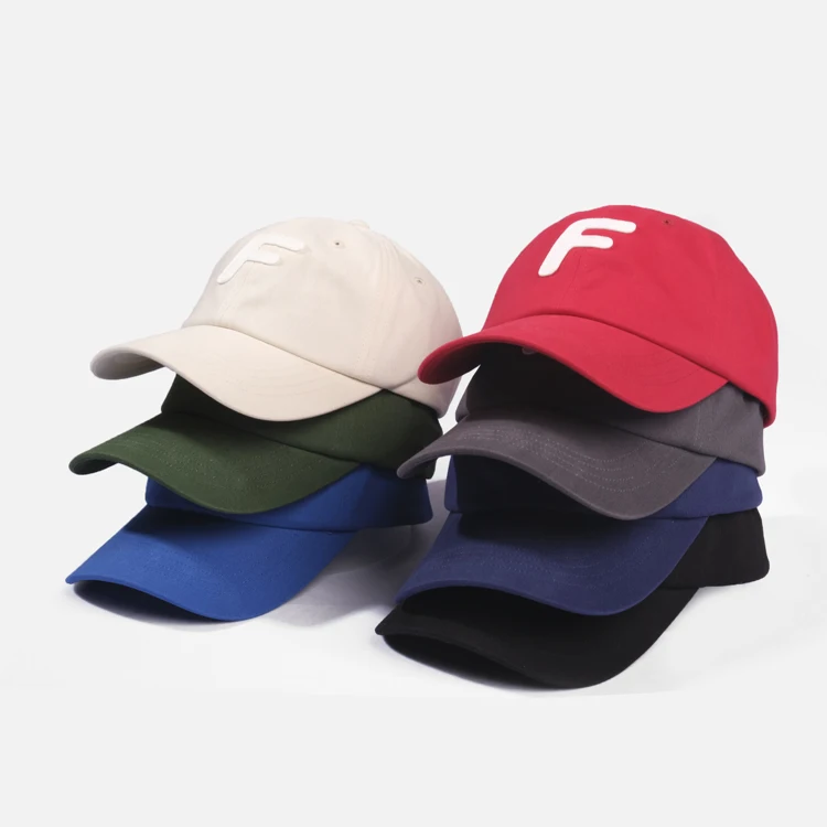 Wholesale New Style Custom Embroidery  Logo Brushed Dad Hat Cotton Washed 6 Panels Baseball Caps
