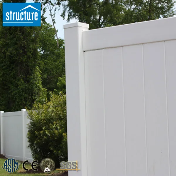 Hot Sale Easy To Assemble Anti Ultraviolet White pvc Privacy fence Vinyl Plastic House fence Panels White fences Panels