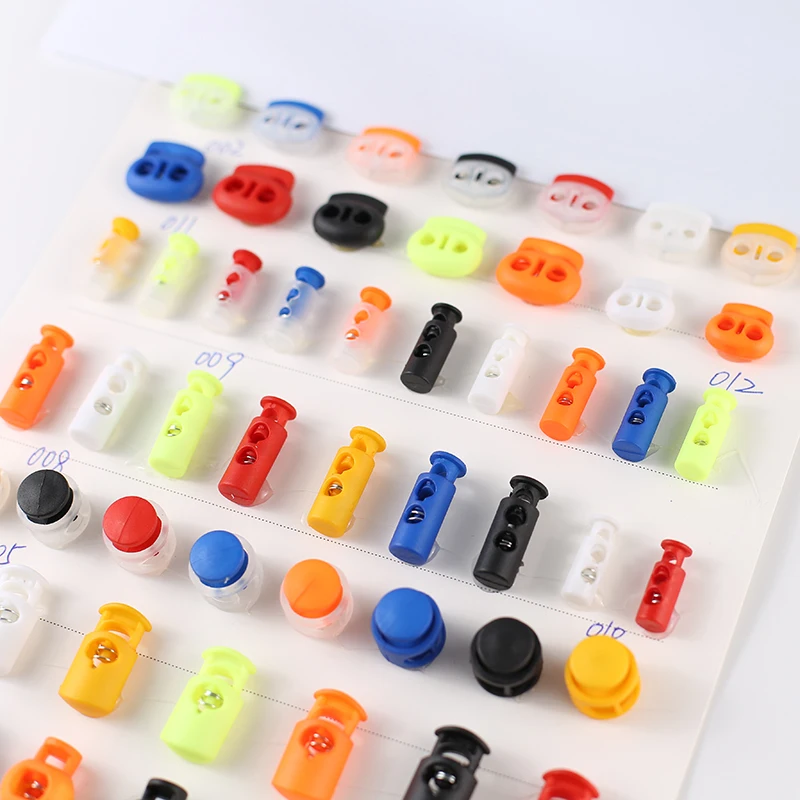 Оптовая продажа с фабрики стопор поставщик экологически чистые веревки конец пластиковый шнур замок пользовательский конец пробка Круглый Шнур Пробка