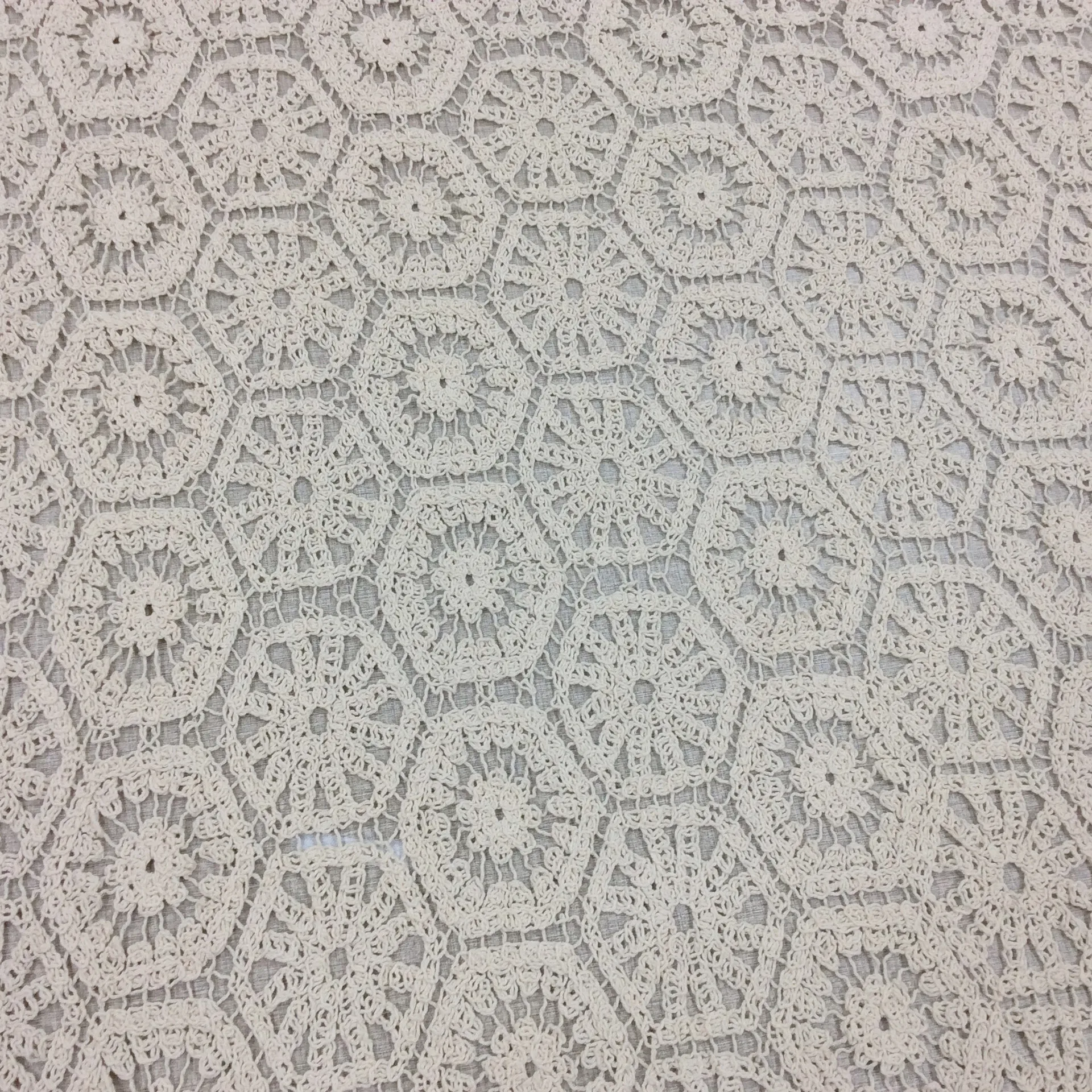2022 New Design Manufacture Soft Hand Feel 100%Cotton Lace Fabric Geometric Crochet Embroidery Lace
