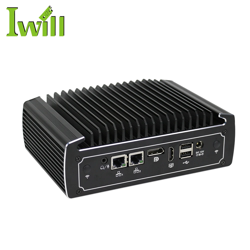 Hot Sell dual lan In-tel i211 i5 10210U Win10 fanless mini pc quad core 6 USB