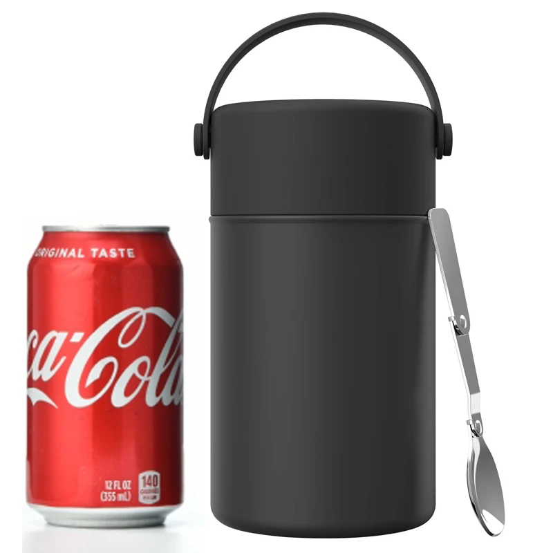 Hot Soup Thermos Stainless Steel Thermos Vacuum Flask Straw Tumbler Lunch Box Food Thermos Flask With Spoon