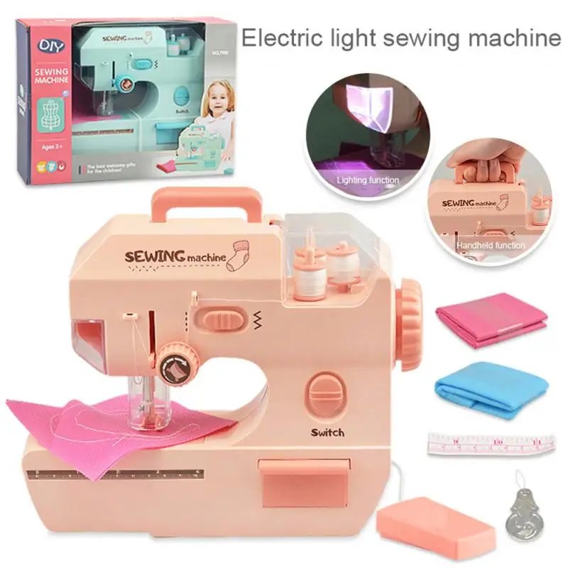 K2215 Kids Simulation Small Appliances Role Play House Game Kids Portable Sewing Machine Children Educational Interactive Toy