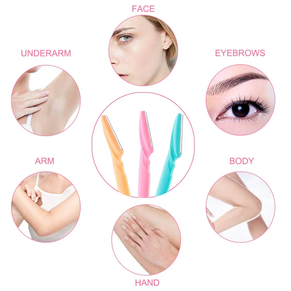 30 Pieces Facial Razor Eyebrow Shaper for Women and Men, Shaving Grooming Eyebrow Trimmer with Cover Beauty Tools