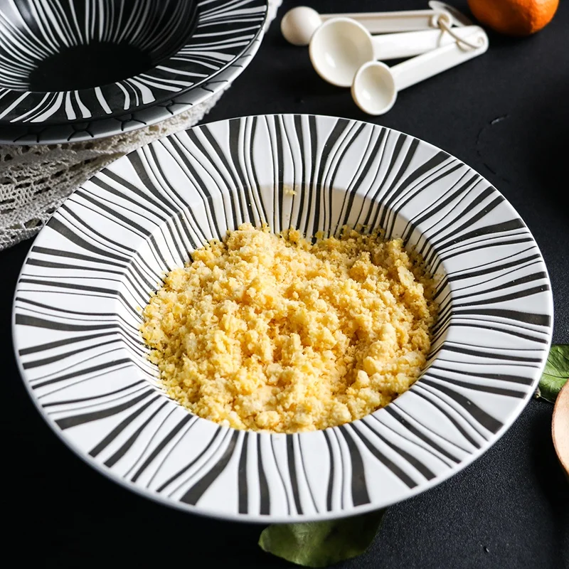  Западная фарфоровая керамическая кухонная утварь тарелка для макаронных изделий обеденная посуда