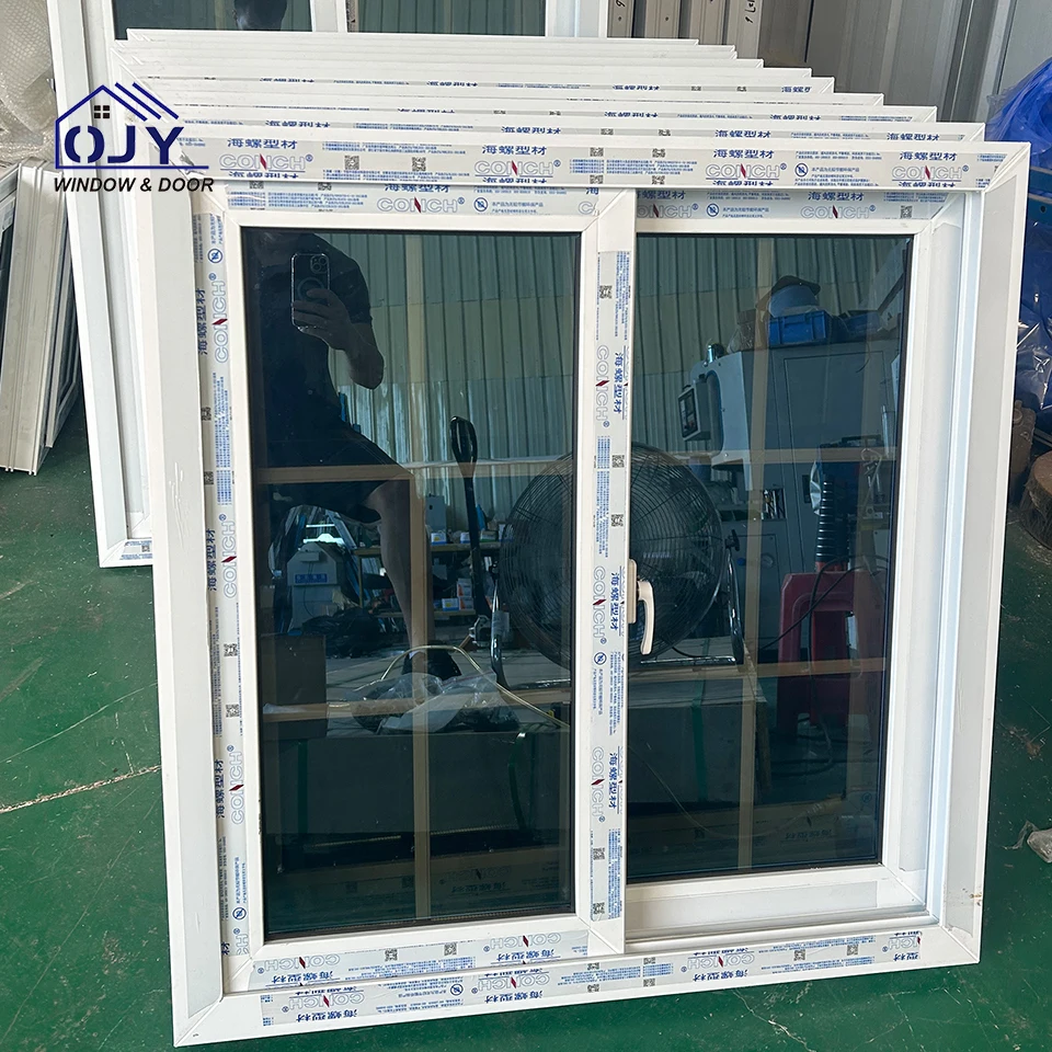 wholesale multiple type options pvc doors window upvc double sliding glass window