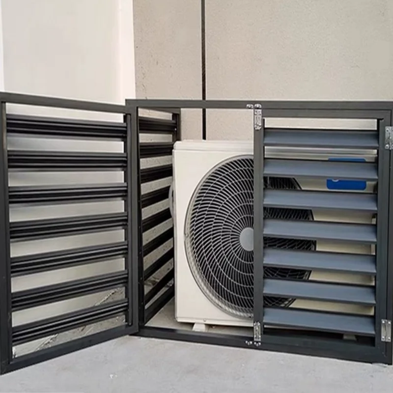 Aluminum Hollow Louver Building Sunshade Louver White Modern Aluminum Alloy  Metal Shutters Vertical louvers aluminium windows