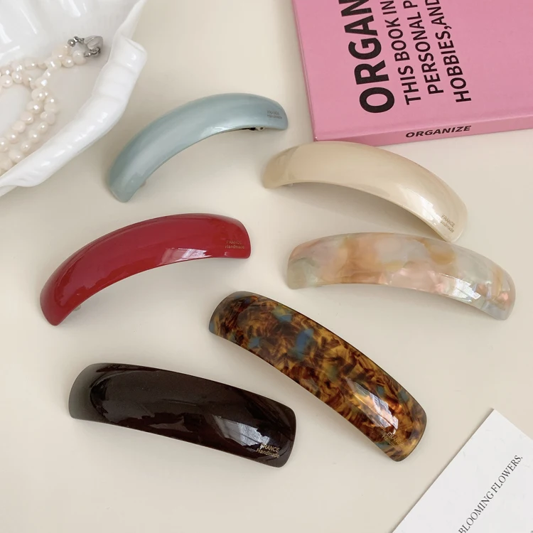 Fashion personality color acetic acid back head spring clip South Korea acrylic hair clip headwear wholesale