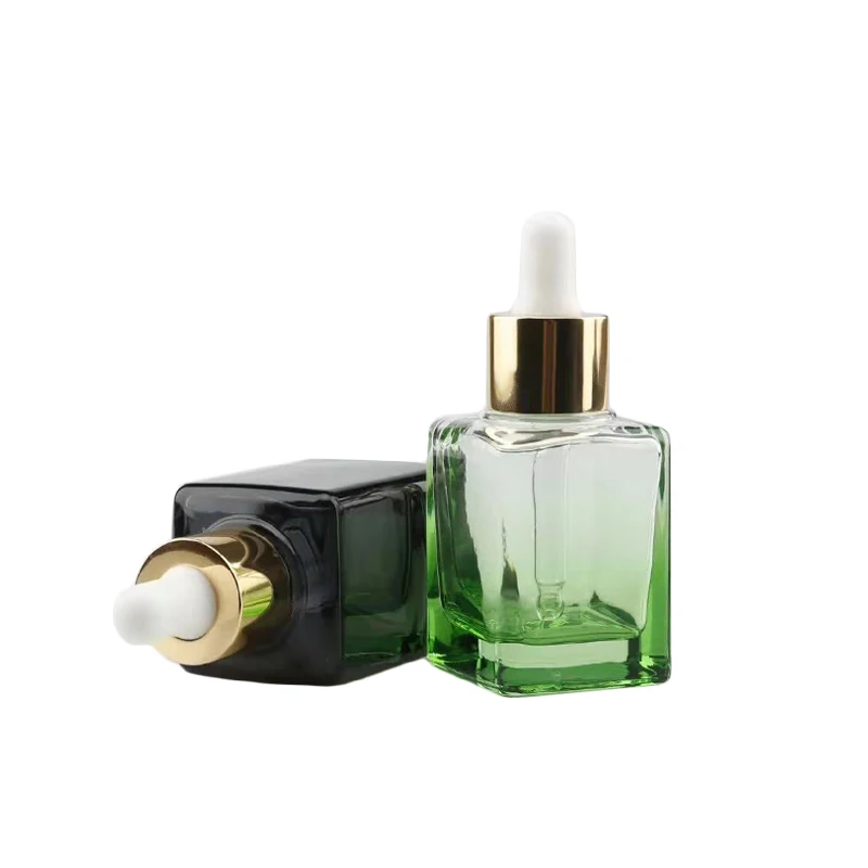 fancy rectangular black glass dropper bottle 30ml 50ml essential/beard oil square glass e liquid bottle