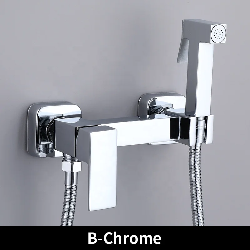 Chrome Basin Shower Mixer Faucet Hot And Cold Water Mixer Crane Shower Faucet Bidet Shower Faucet Basin Tap