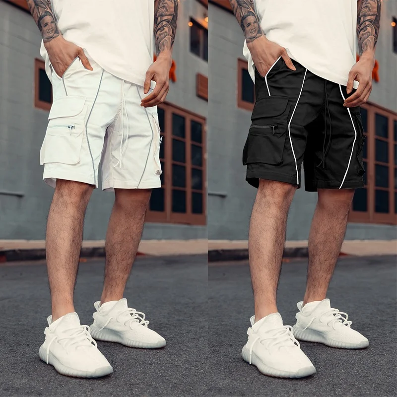 YD High street summer 2021 knee length custom casual sport shorts pants athletic basketball multi pockets cargo short men