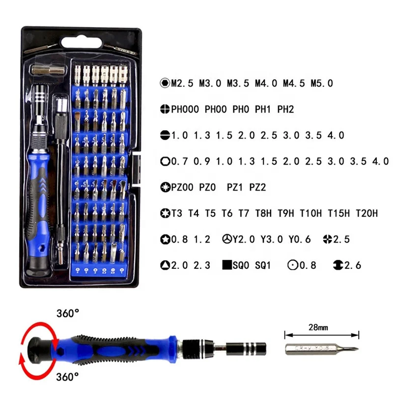 Portable Bag 80 pcs Fix For iphone Watch Laptop Cell Phone Repair Kit Screwdrivers Set Mobile Repair Tools