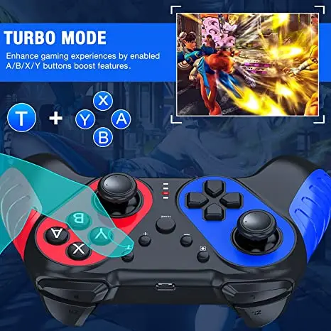 Wireless Gamepad for Nintend Switch Pro Game Controller Dual Vibration Joystick for NS Switch Console Saitake Gamepad