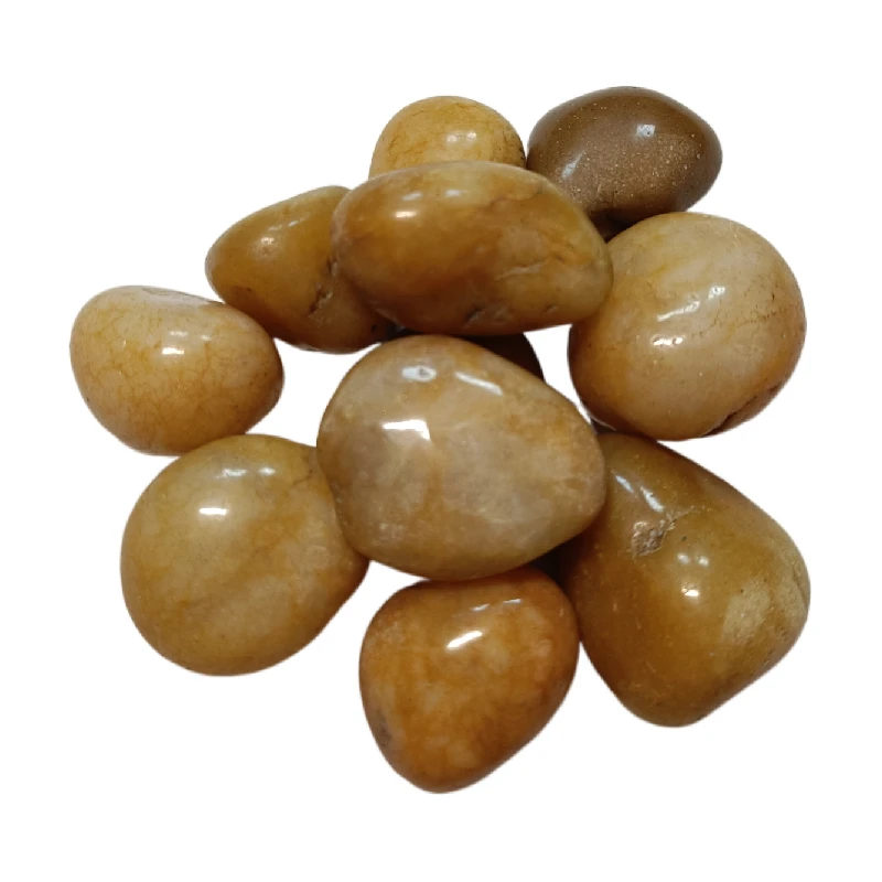 Top Quality 2-4CM Yellow Pebble Stone Marble For Sale Pebble Stone Food