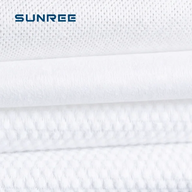 Cleanroom Wipes Disposable Cleaning Full Viscose Cotton Face Hand Towel Facial Mask Pearl Spunlace Non-woven Nonwoven Fabric